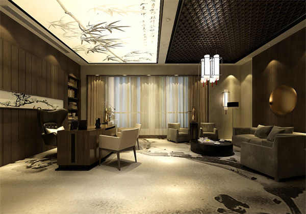 45平新中式總經理辦公室裝修
